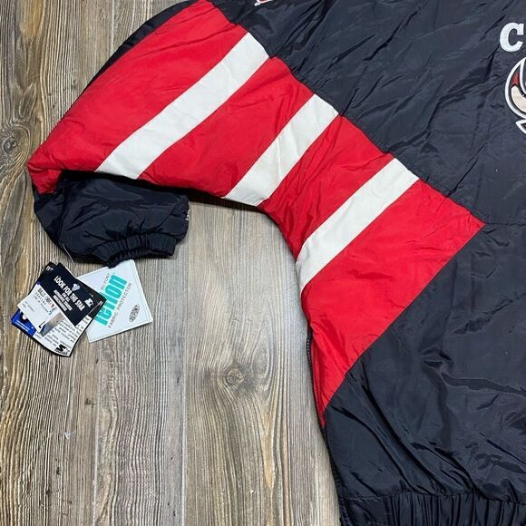NWT Vintage 90's Starter Chicago Bulls NBA Pullover Puffer Jacket, Size Large - Picture 16 of 16